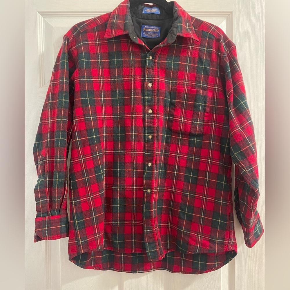 100% Wool Pendleton Lodge Shirt - Boyd Tartan Christmas Plaid